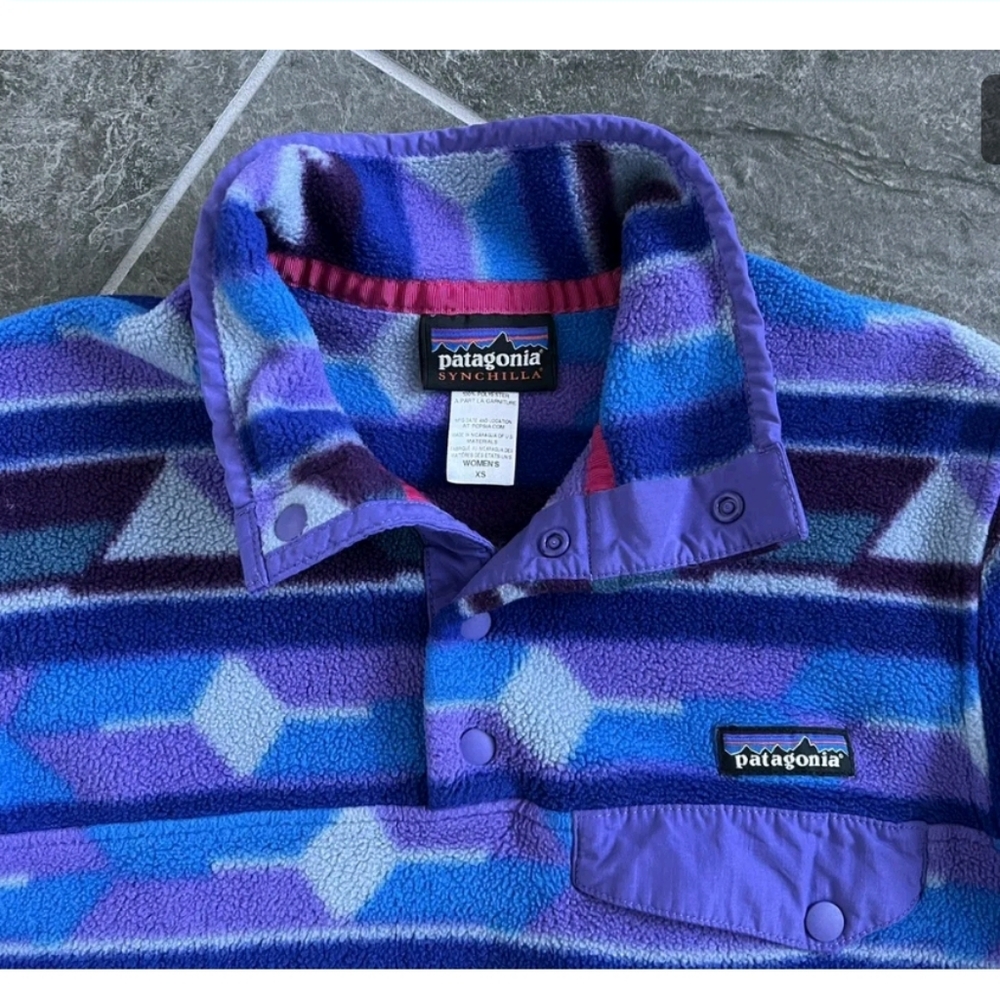 PATAGONIA  SYNCHILLA SNAP-T PULLOVER FLEECE GUATEMALEN TANGO GEO AZTEC WOMENS XS - Picture 2 of 5